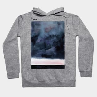 Watercolor landscape sky clouds Hoodie